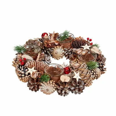 FrostStar Ring Quartet Candle Holder - 33cm - image 2