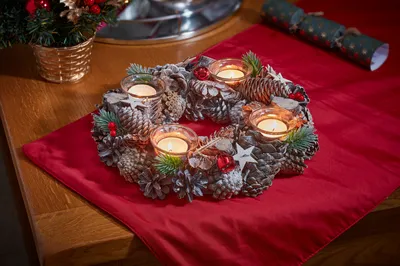 FrostStar Ring Quartet Candle Holder - 33cm - image 2