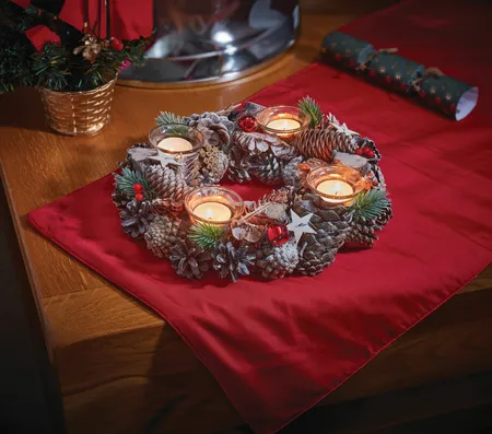 FrostStar Ring Quartet Candle Holder - 33cm - image 1