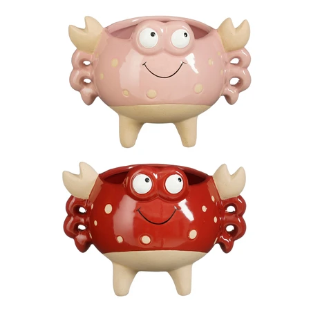 Funny Pot Crab Pink Red 2 Assorted - L18Xw13Xh13Cm