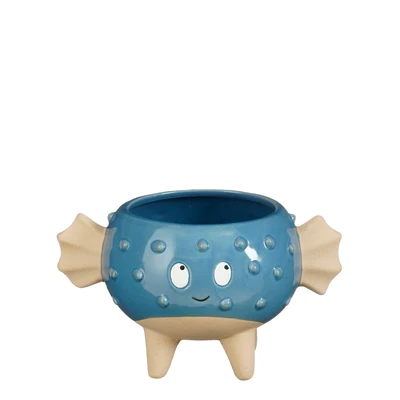 Funny Pot Fish Blue - L18,5Xw13,5Xh11Cm