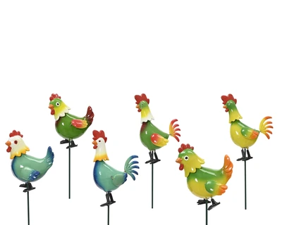 Garden Stick  Chicken 6 Outdoor Asst. H.70Cm