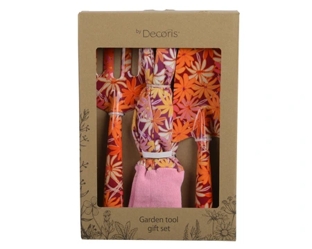 Garden Tool Set Steel With Flower Print Mix White - image 1