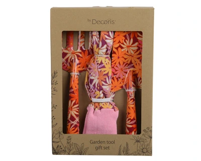 Garden Tool Set Steel With Flower Print Mix White - image 1