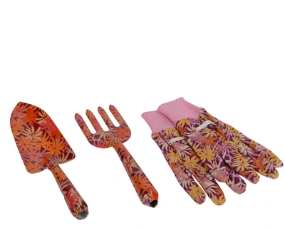 Garden Tool Set Steel With Flower Print Mix White - image 2
