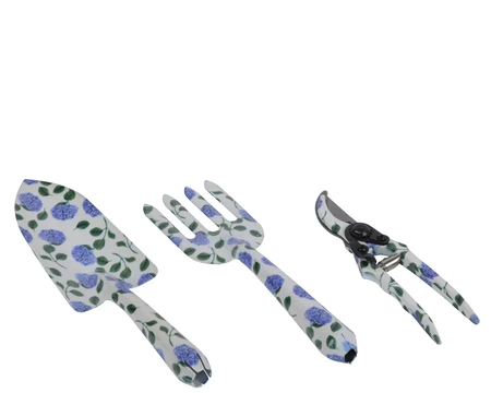Garden Tool Set Steel With Hydrangea Print Mix White H.28Cm - image 2