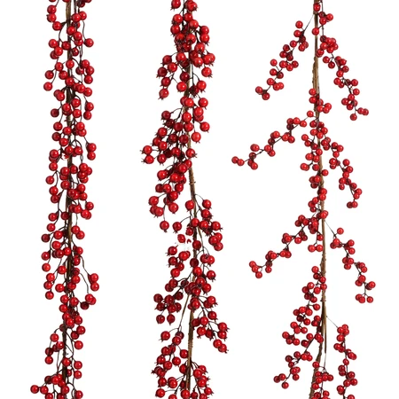 Garland Berries Red 3 Asst. - L180Xw20Xh4Cm