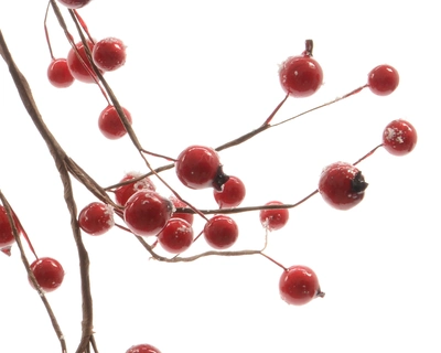 Garland Foam Glitter- Snow Berries Red H130cm - image 2