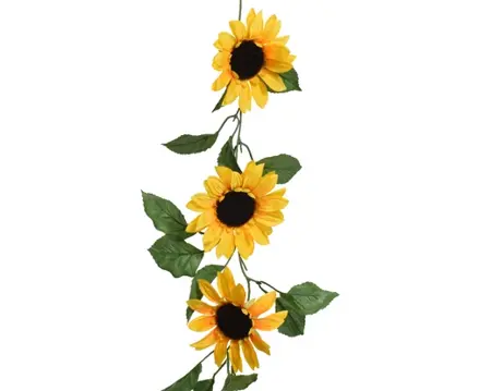 Garland Sunflower Polyester Garland H150.00cm yellow - image 1