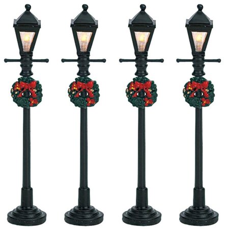 Gas Lantern Street Lamp, Set Of 4, B/O (4.5V)
