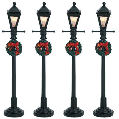 Gas Lantern Street Lamp, Set Of 4, B/O (4.5V)