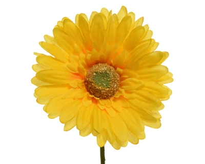 Gerbera Polyester Yellow dia10-H50cm
