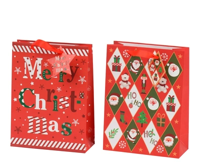 Giftbag Paper Print Red W.8cm x H.24cm