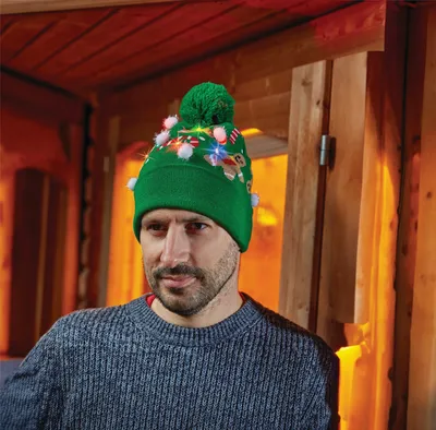 Gingerbread Xmas Hat with Candy Canes & Snowballs