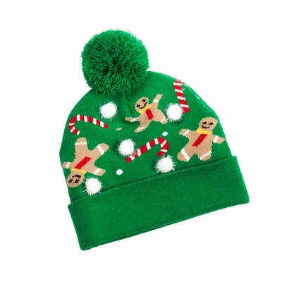 Gingerbread Xmas Hat with Candy Canes & Snowballs - image 3