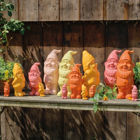 Gnome Ceramic Shiny Flower 3Col  Asst. H.25Cm - image 2