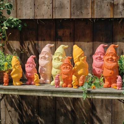 Gnome Ceramic Shiny Flower 3Col  Asst. H.25Cm - image 2