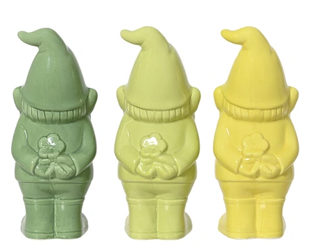 Gnome Ceramic Shiny Heart 3Col  Asst. H.34.5Cm - image 2
