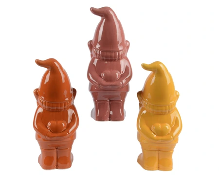 Gnome Ceramic Shiny Heart 3Col  H.35Cm - image 3
