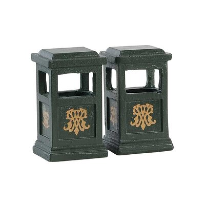Green Trash Can, Set Of 2