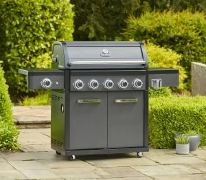 Grillstream Legacy 5 Burner Hybrid with Side Burner - Matt Black