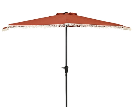 Half Parasol Orange Polyester Outdoor  W135.00cm red/white - image 4