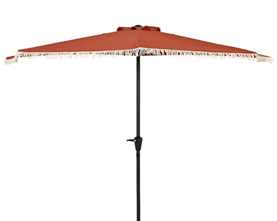 Half Parasol Orange Polyester Outdoor  W135.00cm red/white - image 4