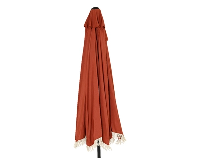 Half Parasol Orange Polyester Outdoor  W135.00cm red/white - image 2