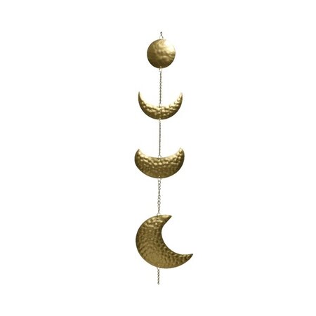 Hanger Iron Moon Hammered Gold