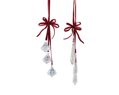 Hanger Plastic Velvet Ribbon oxblood L5-W18-H2.50cm