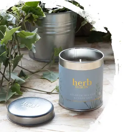 Herb Atlantic Seasalt Candle-Tin