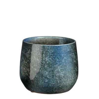 Hugo Pot Round D. Blue  H15Xd17Cm