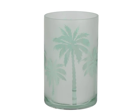 Hurricane Gl Frost Finish With Palm Tree White/Colour(S)  H.20Cm