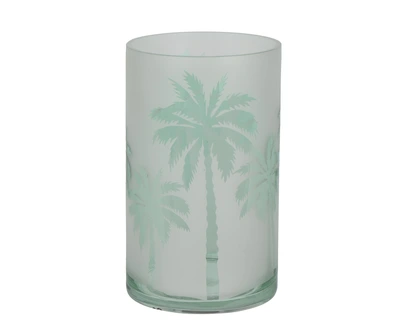 Hurricane Gl Frost Finish With Palm Tree White/Colour(S)  H.20Cm