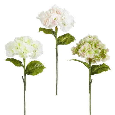 Hydrangea Cream Green Pink 3 Assorted - L93Cm
