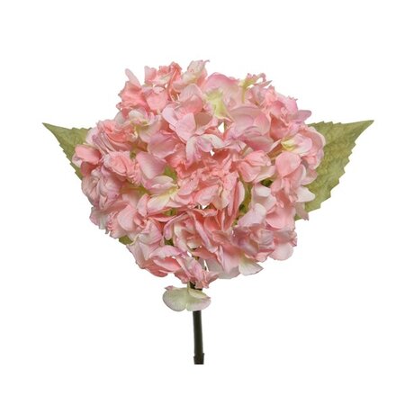 Hydrangea On Stem Polyester H43cm Pink