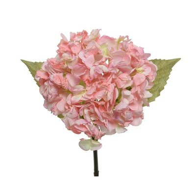 Hydrangea On Stem Polyester H43cm Pink