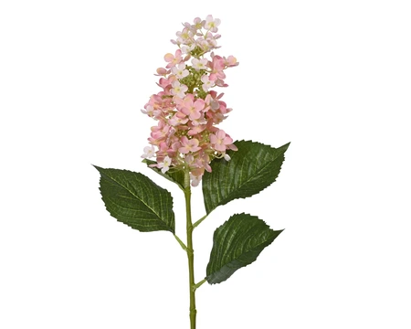 Hydrangea On Stem Polyester Spray Pink H.85Cm