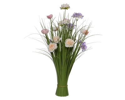 Hydrangea-Peony-Hibiscus Polyester Lilac H.70Cm