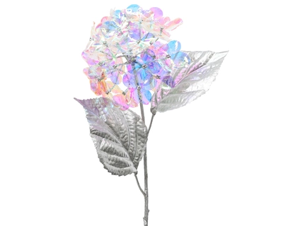 Hydrangea Plastic silver/gold L65cm-W15