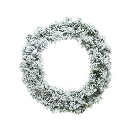 Imperial Wreath Snowy Dia50Cm Green/White