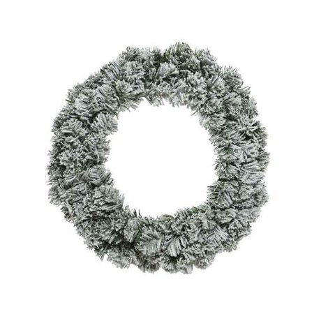 Imperial Wreath Snowy Dia60Cm Green/White