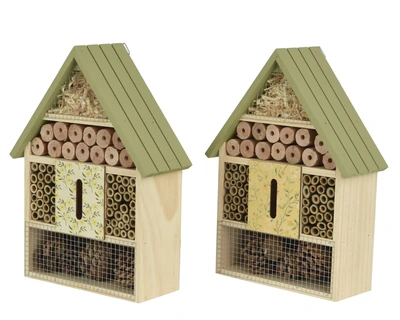 Insect House Lattice Roof In Light Green, For Ladybug, Butterfly, Bee, H.30Cm