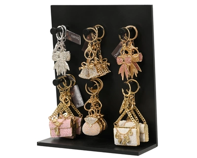 Keyring Alloy Acrylic Strass Asst. H.11cm - image 2