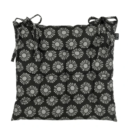 Kumara Chair Cushion Black - L46Xw46Xh7Cm