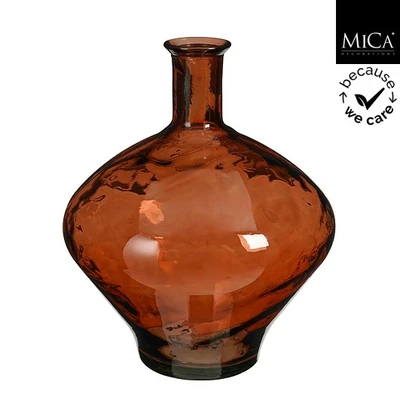 Kyara Vase Recycled Glass Rust - H46Xd37Cm