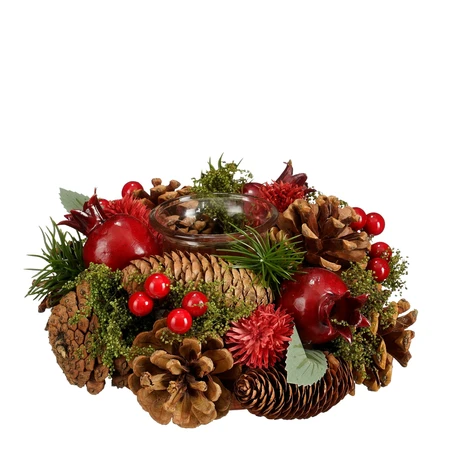 Landon Candleholder Brown - H9Xd19Cm