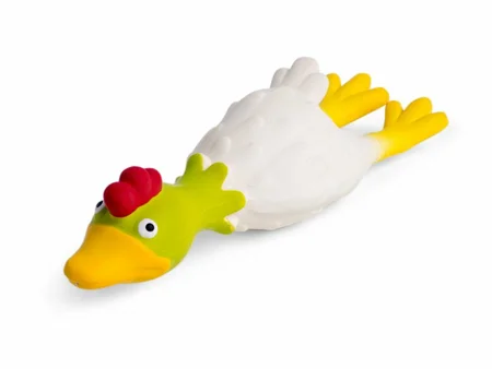 Latex Chicken Dog Toy Sml