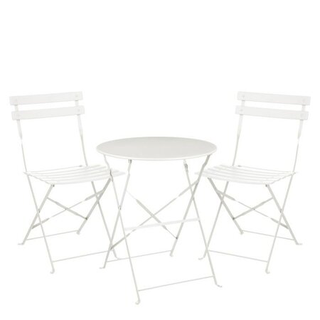 Laurence Bistro Set White 3 Pieces