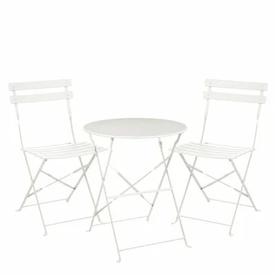 Laurence Bistro Set White 3 Pieces
